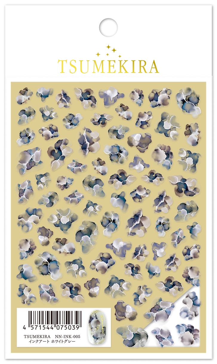 TSUMEKIRA INK ART WHITE GREY | NN-INK-005