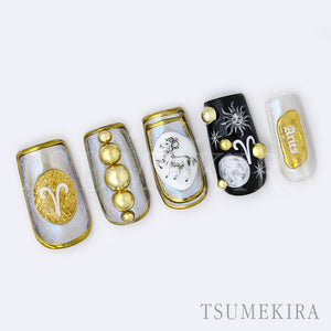 TSUMEKIRA JAMBONAILS MISA KOSUGI × MONOCHROME ZODIAC ART | NN-KSM-001