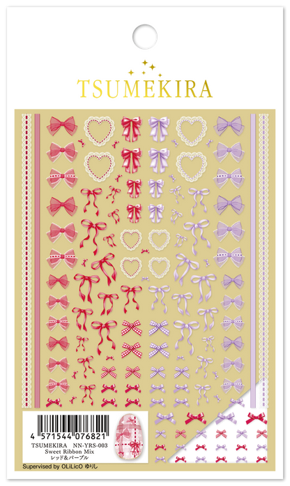 TSUMEKIRA SWEET RIBBON MIX (RED & PURPLE) | NN-YRS-003