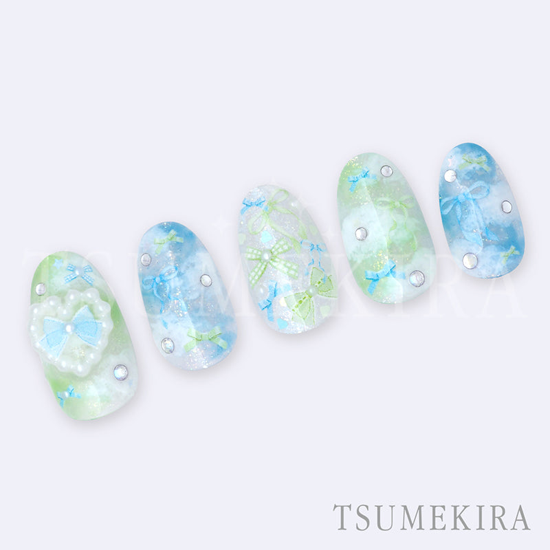 TSUMEKIRA SWEET RIBBON MIX (BLUE & GREEN) | NN-YRS-004