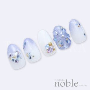 TSUMEKIRA TSUMEKIRA 【NOBLE】 DRIED FLOWERS & GOLD LEAF 3 BLUE | NO-DFG-003