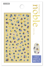 Load image into Gallery viewer, TSUMEKIRA TSUMEKIRA 【NOBLE】 DRIED FLOWERS &amp; GOLD LEAF 3 BLUE | NO-DFG-003
