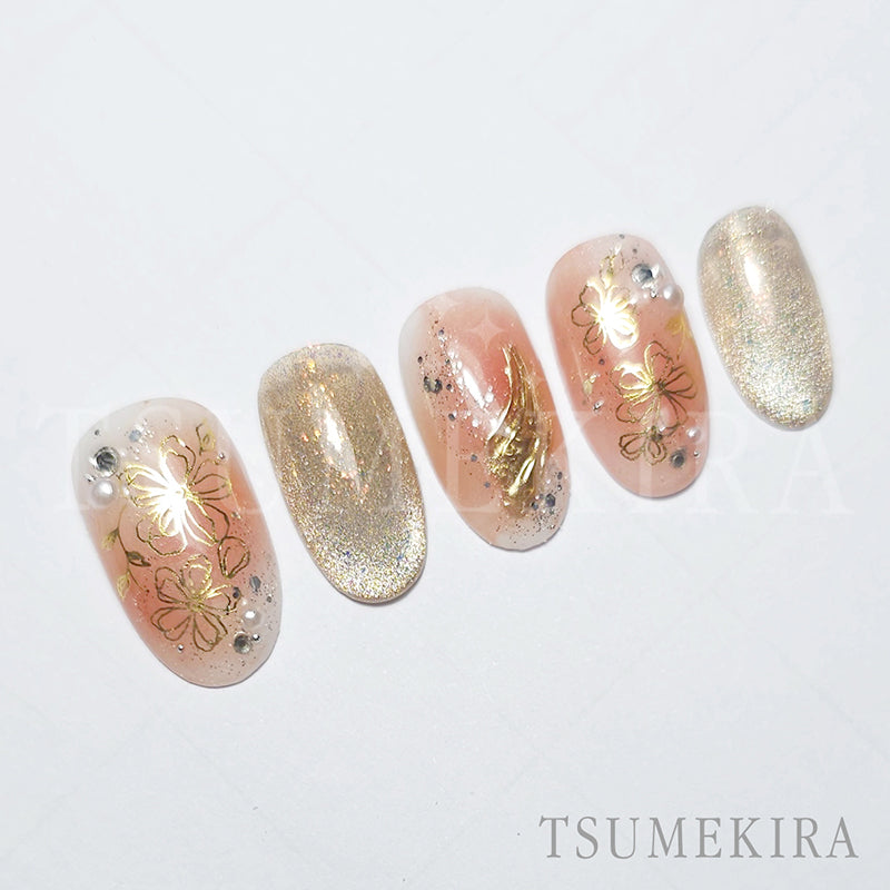 TSUMEKIRA LINE FLOWER GOLD | SG-LNF-001