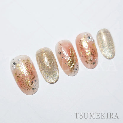 TSUMEKIRA LINE FLOWER GOLD | SG-LNF-001