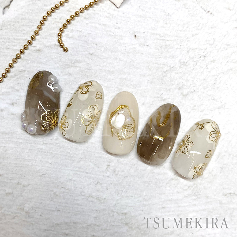 TSUMEKIRA LINE FLOWER GOLD | SG-LNF-001