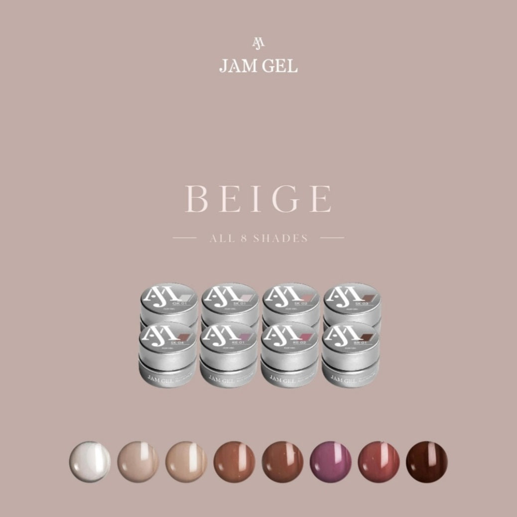 JAMGEL BEIGE SET (8 COLOURS)