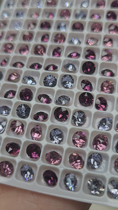 DAZZLING SHINE! ASSORTED 6MM CRYSTAL CHATONS (SWAROVSKI GRADE)