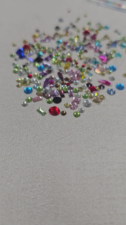 ULTIMATE FLATBACK CRYSTAL ASSORTMENT (COLOURS AND SHAPES!)