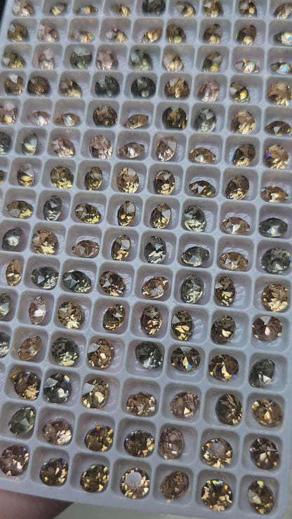 DAZZLING SHINE! ASSORTED 6MM CRYSTAL CHATONS (SWAROVSKI GRADE)