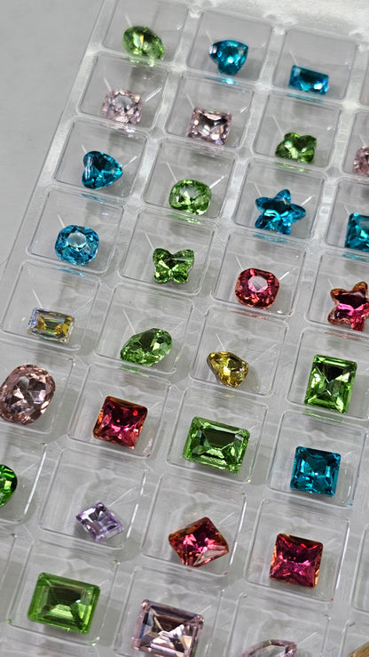 ASSORTED FANCY CHATONS 45PC