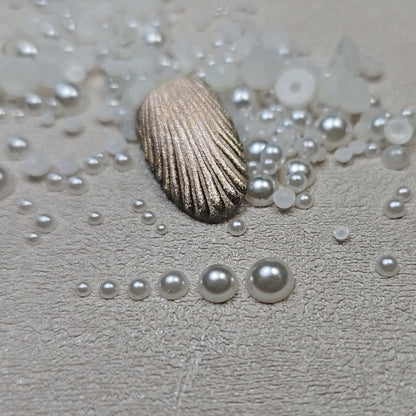 ASSORTED FLATBACK ROUND PEARLS