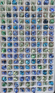 DAZZLING SHINE! ASSORTED 6MM CRYSTAL CHATONS (SWAROVSKI GRADE)