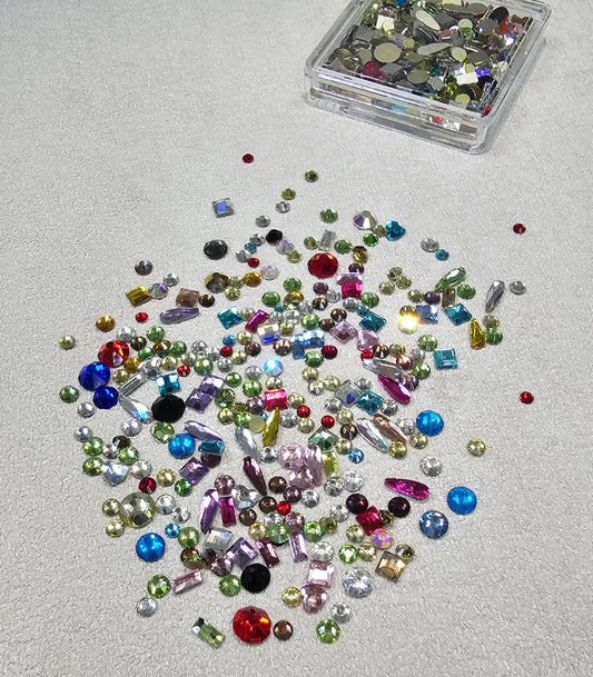 ULTIMATE FLATBACK CRYSTAL ASSORTMENT (COLOURS AND SHAPES!)