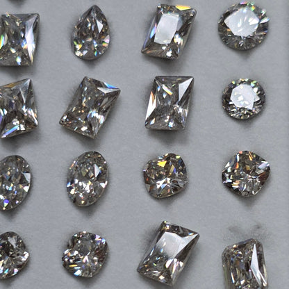 DAZZLING SHINE! CUBIC ZIRCONIA ASSORTED FANCY SHAPE CHATONS