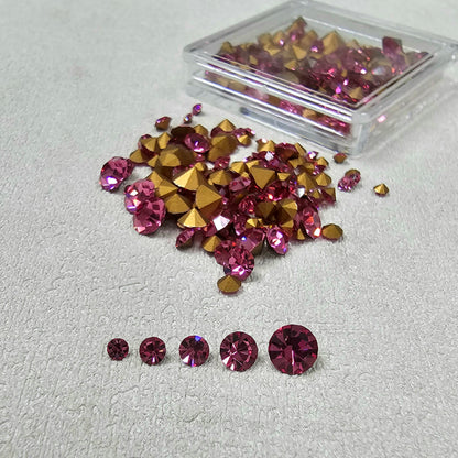 SHINY! ASSORTED SIZES CZECH CRYSTAL CHATONS