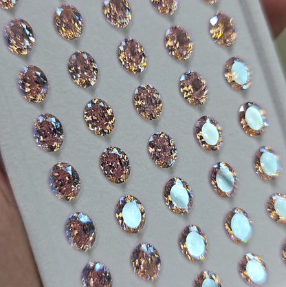 DAZZLING SHINE! CUBIC ZIRCONIA BRILLANT CUT OVAL FANCY SHAPE CHATONS