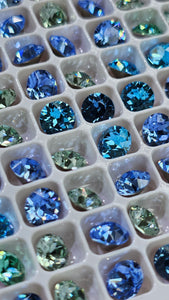 DAZZLING SHINE! ASSORTED 6MM CRYSTAL CHATONS (SWAROVSKI GRADE)