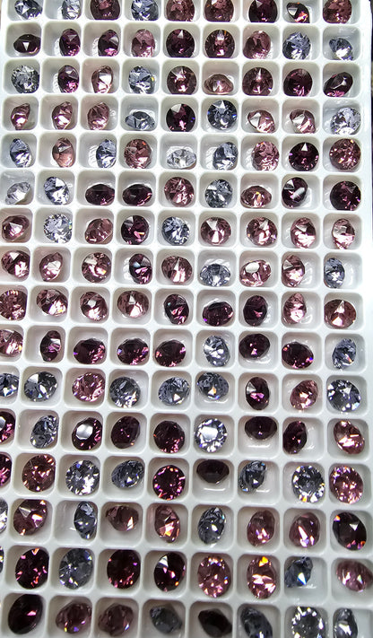 DAZZLING SHINE! ASSORTED 6MM CRYSTAL CHATONS (SWAROVSKI GRADE)
