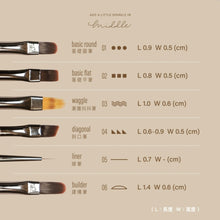 Load image into Gallery viewer, MIDDLE BY RUYIYA NAIL BRUSH - CRYSTAL HANDLE SERIES

