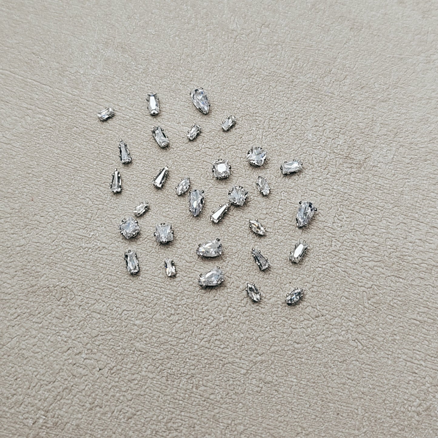 EXQUISITE CUBIC ZIRCONIA JEWELLERY PARTS (ASSORTED SHAPES)