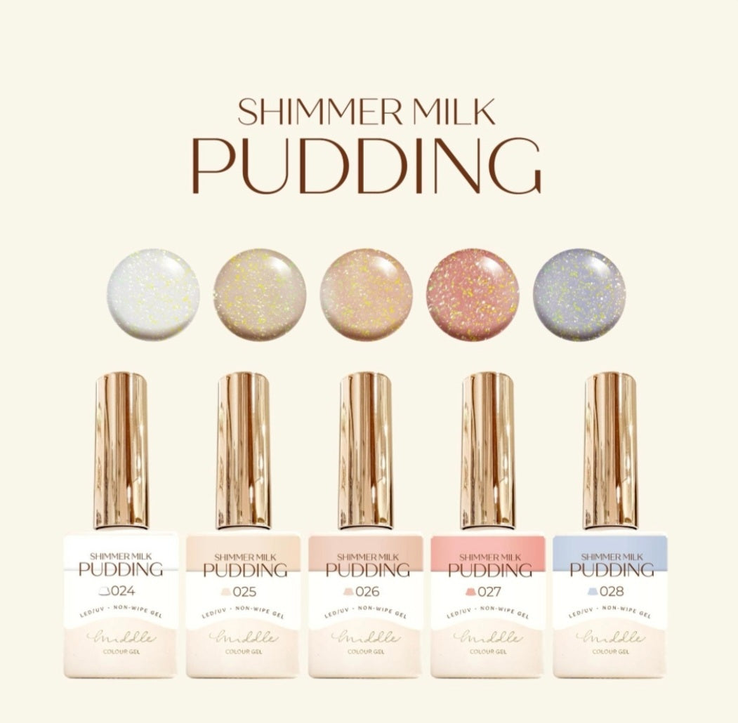 MIDDLE BY RUYIYA - SHIMMER MILK PUDDING COLOR GEL SET