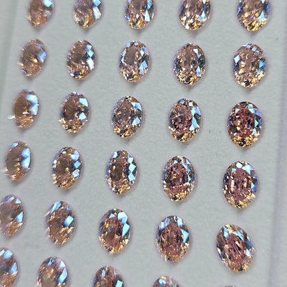 DAZZLING SHINE! CUBIC ZIRCONIA BRILLANT CUT OVAL FANCY SHAPE CHATONS