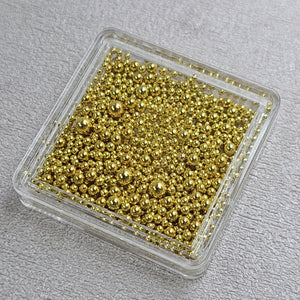 GOLD/SILVER BULLION BALL BEADS ASSORTED SIZES