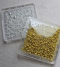 Load image into Gallery viewer, GOLD/SILVER BULLION BALL BEADS ASSORTED SIZES
