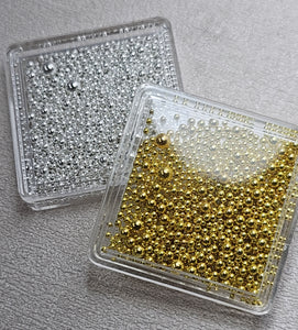 GOLD/SILVER BULLION BALL BEADS ASSORTED SIZES