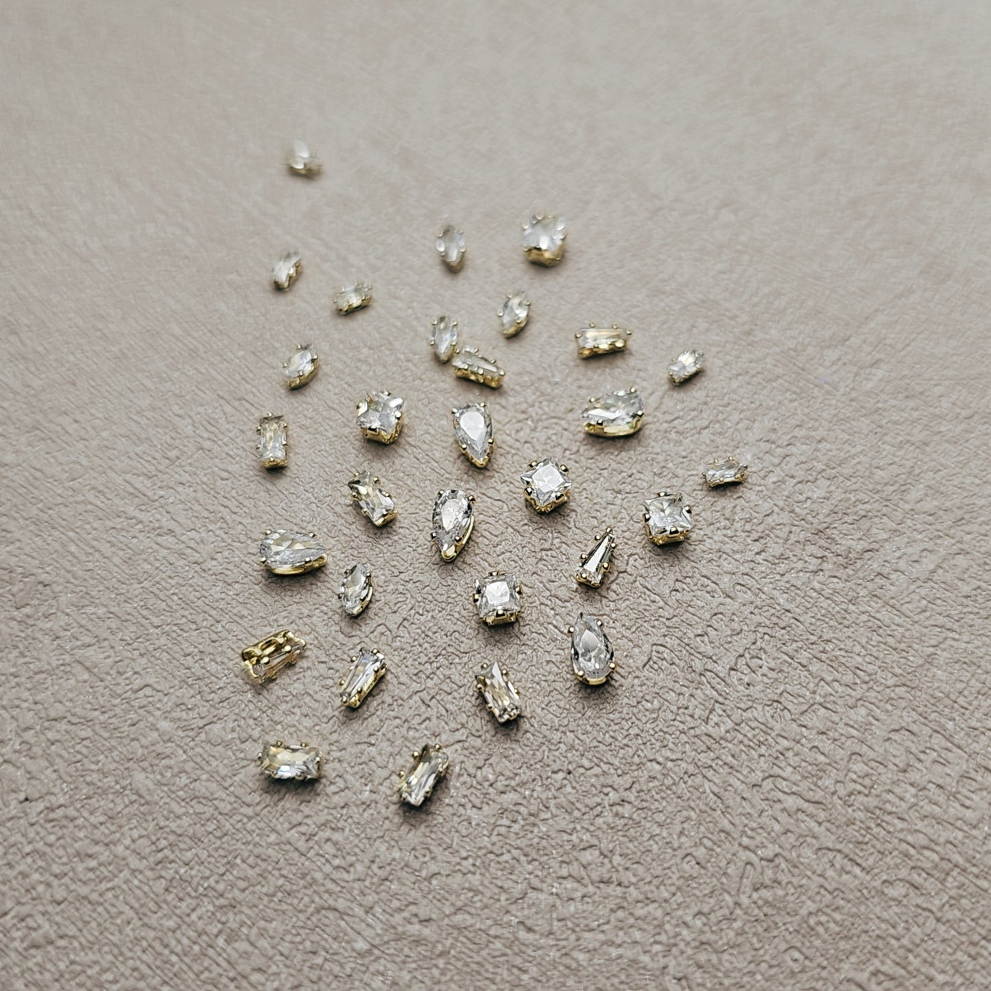 EXQUISITE CUBIC ZIRCONIA JEWELLERY PARTS (ASSORTED SHAPES)