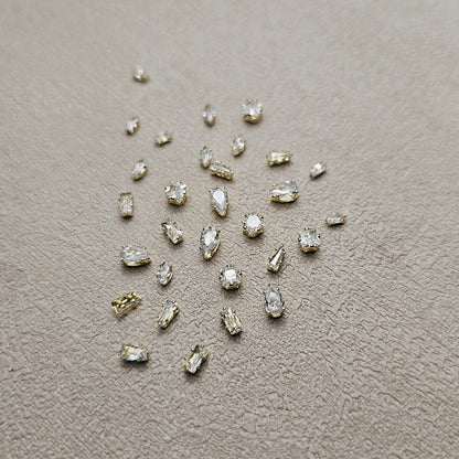 EXQUISITE CUBIC ZIRCONIA JEWELLERY PARTS (ASSORTED SHAPES)