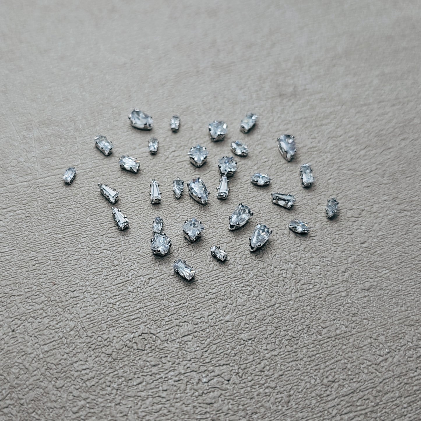 EXQUISITE CUBIC ZIRCONIA JEWELLERY PARTS (ASSORTED SHAPES)