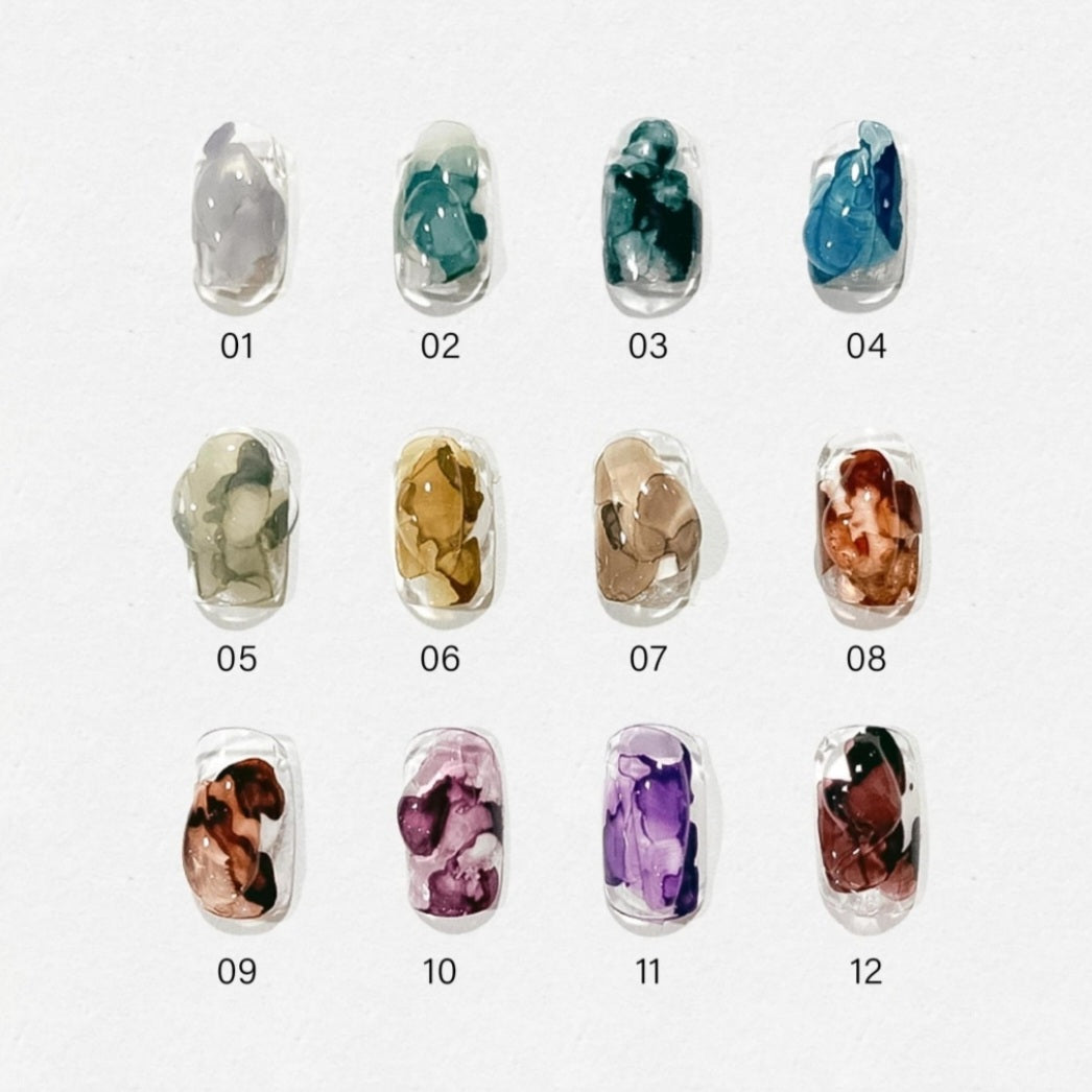 JAMGEL TIPSY EARTH ALCOHOL INK SET (12 COLOURS)