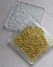 Load image into Gallery viewer, GOLD/SILVER BULLION BALL BEADS ASSORTED SIZES
