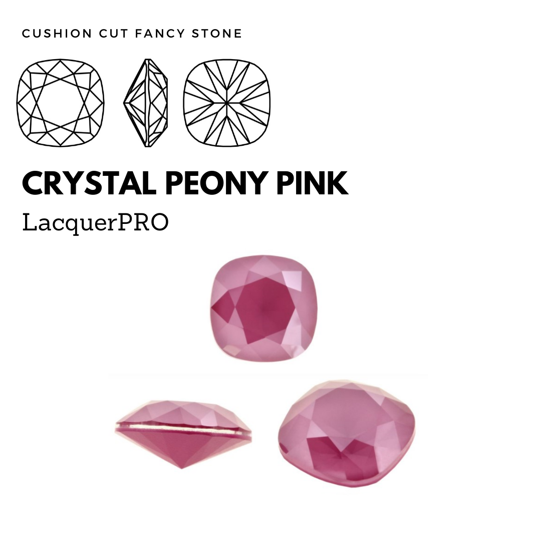 SWAROVSKI CRYSTAL SHINY LACQUER EFFECTS 4470 CUSHION CUT FANCY STONE