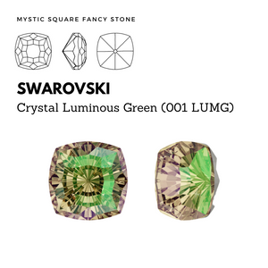 SWAROVSKI 4460 MYSTIC SQUARE CRYSTAL LUMINOUS GREEN