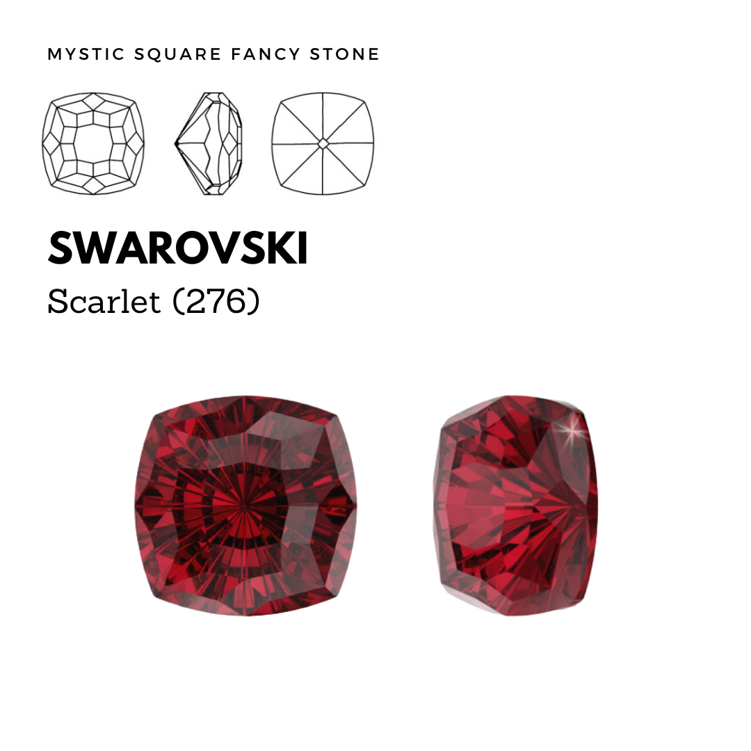 SWAROVSKI 4460 MYSTIC SQUARE SCARLET