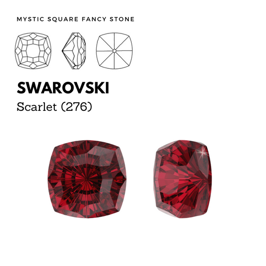 SWAROVSKI 4460 MYSTIC SQUARE SCARLET
