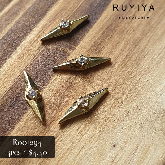 GOLD SKINNY DIAMOND WITH CRYSTAL R001294