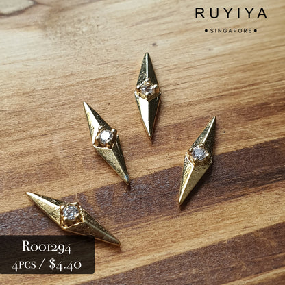 GOLD SKINNY DIAMOND WITH CRYSTAL R001294