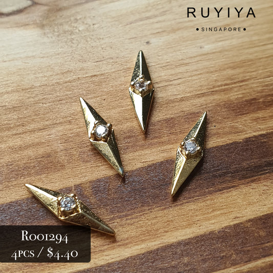 GOLD SKINNY DIAMOND WITH CRYSTAL R001294