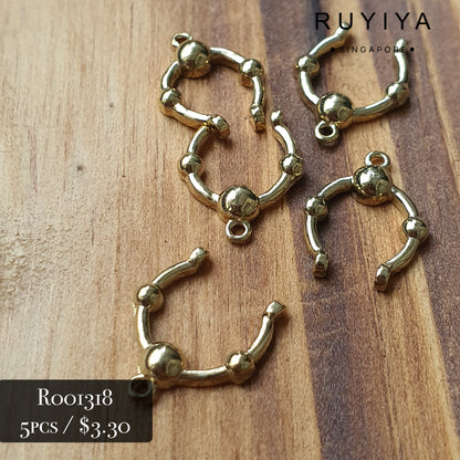 GOLD SKINNY DOOR KNOCKER R001318