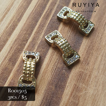Load image into Gallery viewer, GOLD BOW CRYSTAL CHARM R001505
