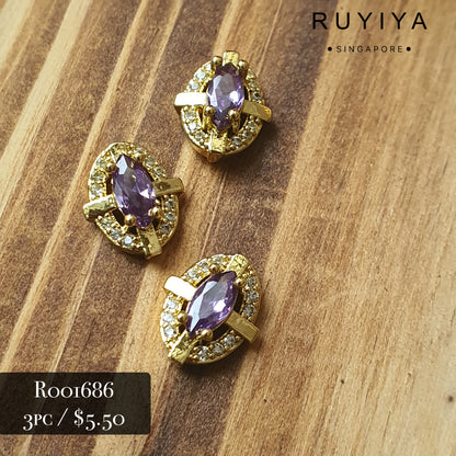 GOLD PROVENCE SOVEREIGN CRYSTAL CHARM R001686