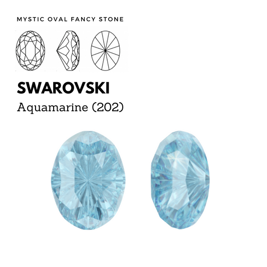 SWAROVSKI 4160 MYSTIC OVAL AQUAMARINE