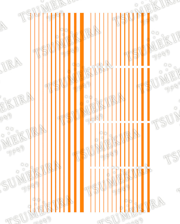 TSUMEKIRA 【ES】 NEON LINE NEON ORANGE | ES-NLI-102