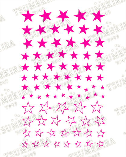 TSUMEKIRA 【ES】 NEON STAR NEON PINK | ES-NST-101