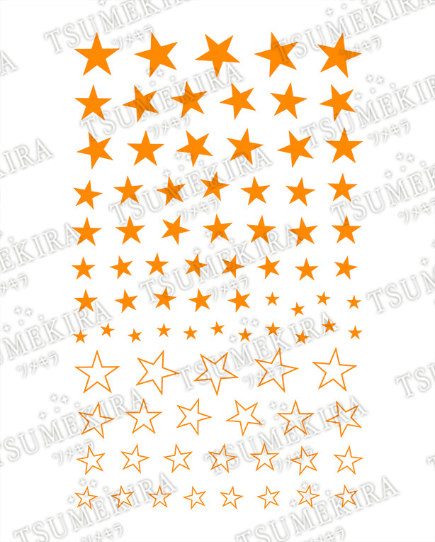 TSUMEKIRA 【ES】 NEON STAR NEON ORANGE | ES-NST-102