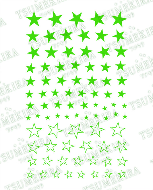 TSUMEKIRA 【ES】 NEON STAR NEON GREEN | ES-NST-104