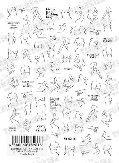 TSUMEKIRA DAISY × FEMALE BLACK | NN-DAI-118